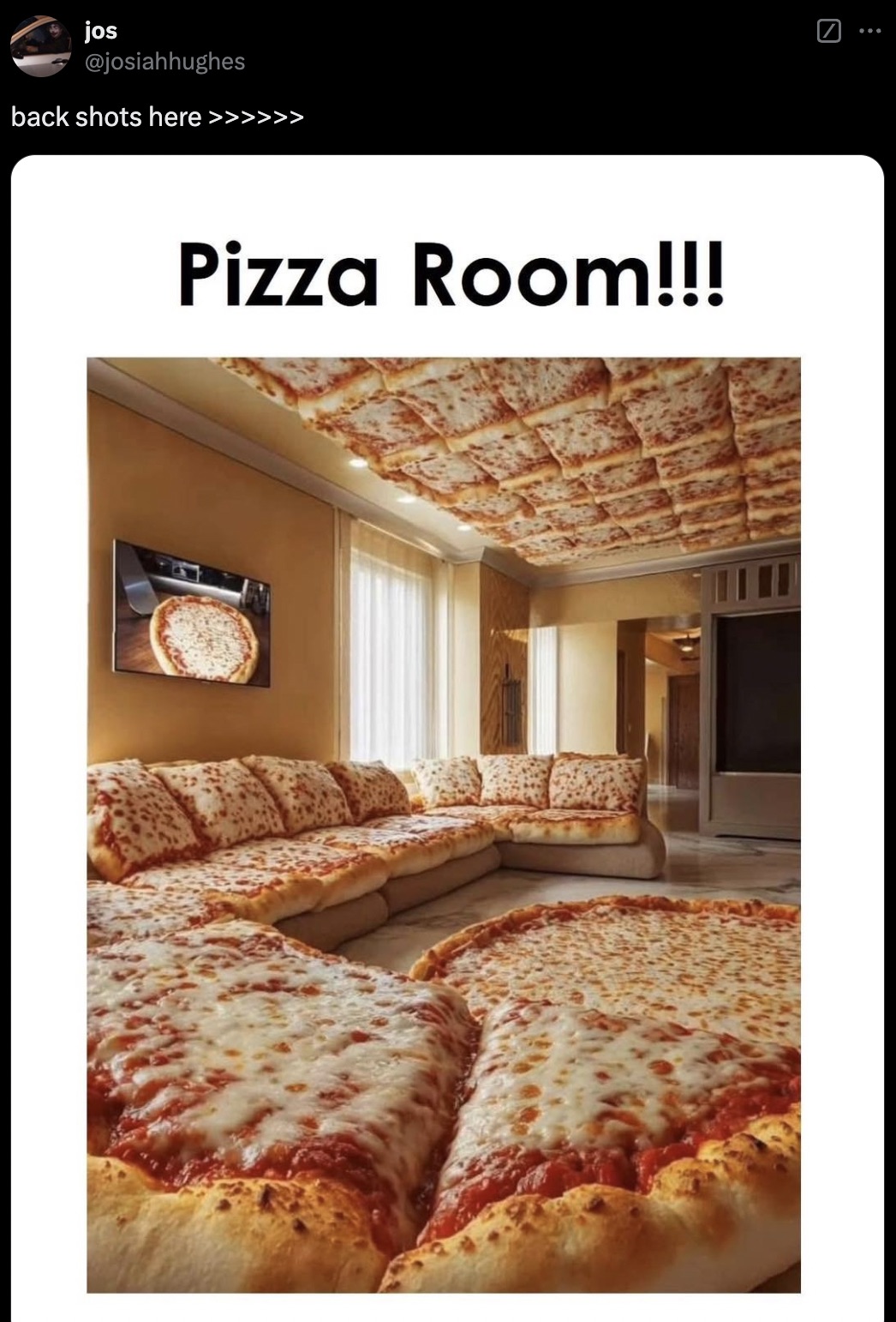 Pizza - jos back shots here >>> Pizza Room!!!